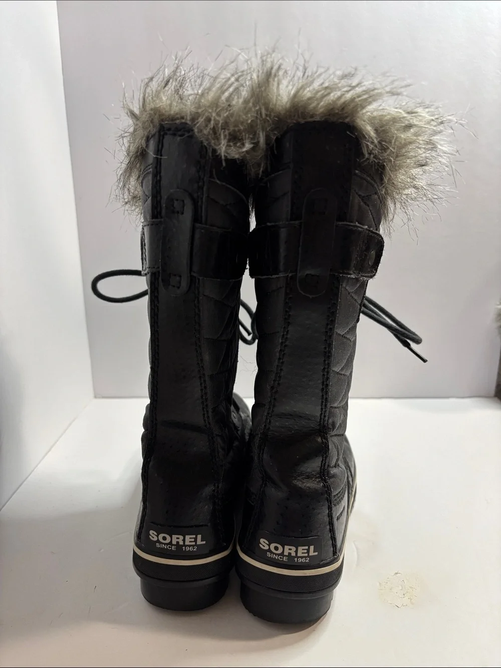Sorel Boots Womens 6  Black Tofino II Faux Fur Lined Waterproof Snow NWOB